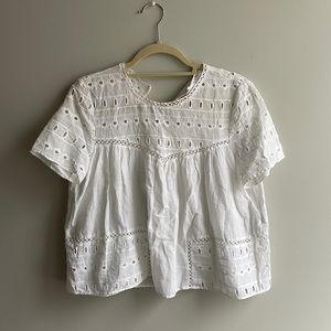 Zara white top
